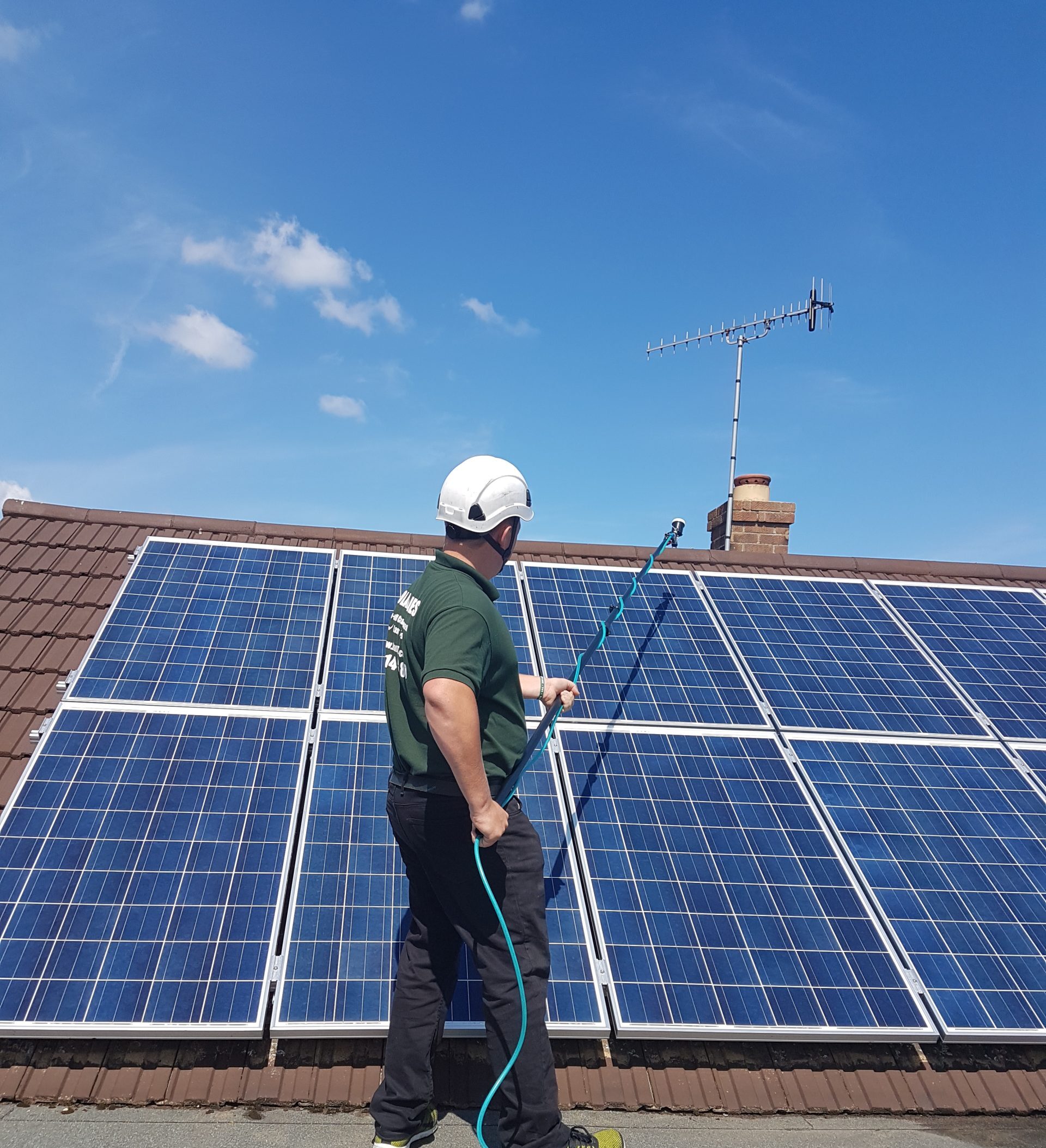 PV Coating being applied to a solar panel