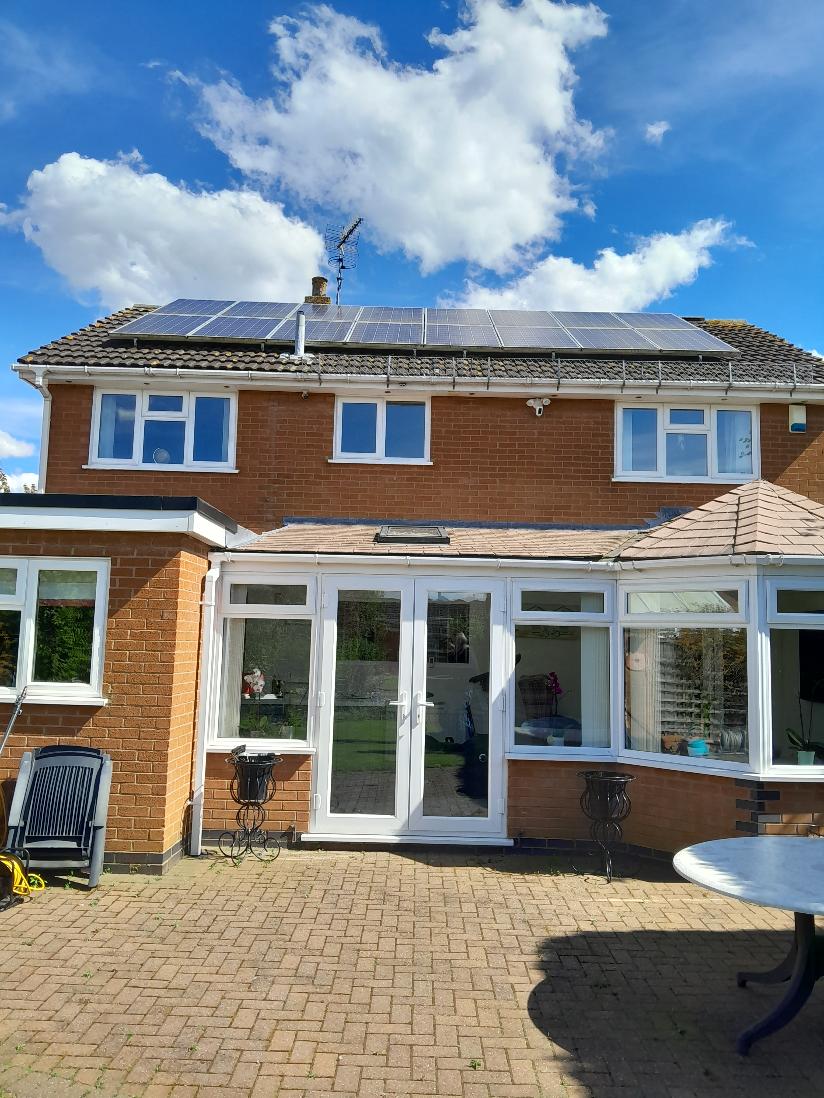 Solar panels after 4 years with PV Coating and no cleaning
